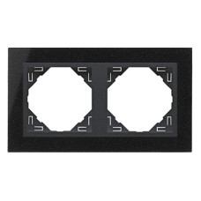 Рамка подвійна універсальна LOGUS Граніт з пласт. вставкою графіт, 90920 TGS