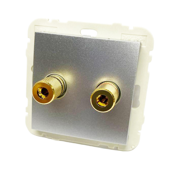 Розетка аудіо LOGUS стерео металік алюмінієвий	 21220 TAL