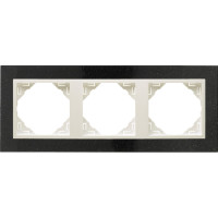Рамка потрійна універсальна LOGUS Граніт з пласт. вставкою крига, 90930 TGG