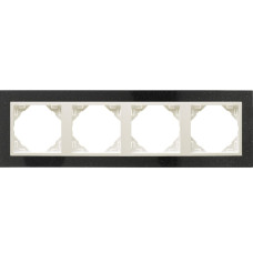 Рамка 4-кратна універсальна LOGUS Граніт з пласт. вставкою крига, 90940 TGG