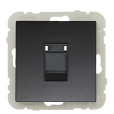 Розетка телефонна LOGUS RJ11 чорний матовий 	21251 TPM