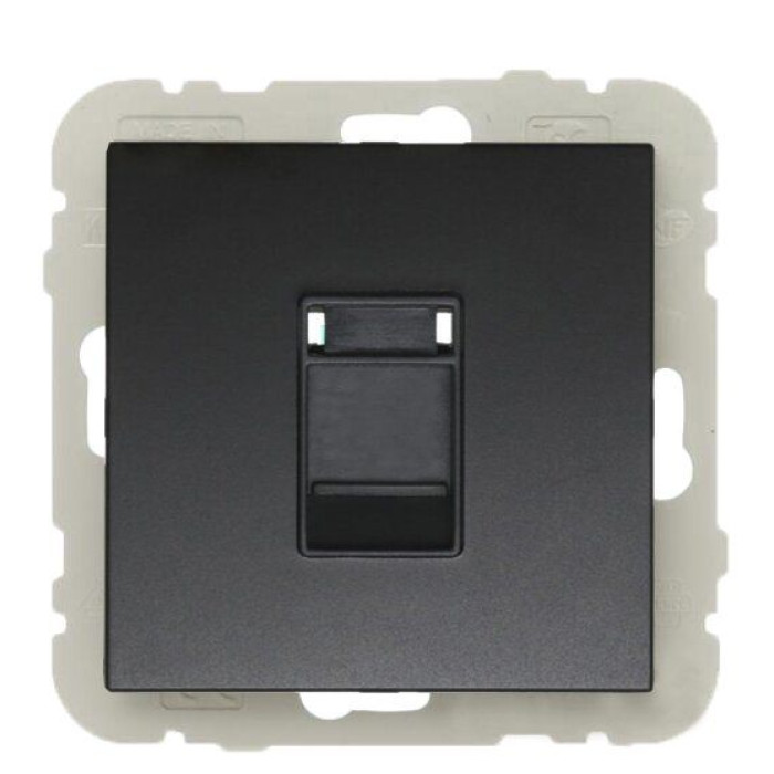 Розетка телефонна LOGUS RJ11 чорний матовий 	21251 TPM