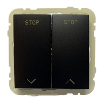 Вимикач жалюзі LOGUS чорний матовий	 21290 TPM