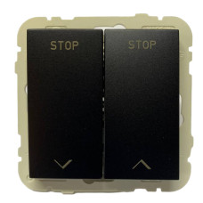 Вимикач жалюзі LOGUS чорний матовий	 21290 TPM