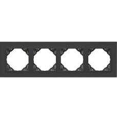 Рамка 4-кратна ANIMATO  метал графіт / металік графітовий, 90940 TSS