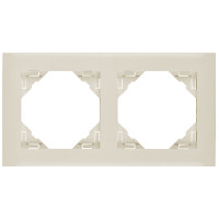 Рамка подвійна універсальна LOGUS слонова кістка, 90920 TMF