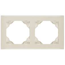Рамка подвійна універсальна LOGUS слонова кістка, 90920 TMF