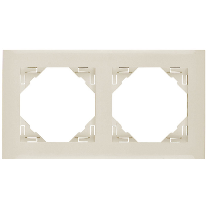 Рамка подвійна універсальна LOGUS слонова кістка, 90920 TMF