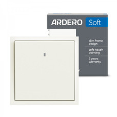 Вимикач 1-клавішний Ardero EV111L-W Soft 10А з підсвіткою білий
