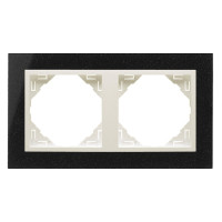 Рамка подвійна універсальна LOGUS Граніт з пласт. вставкою крига, 90920 TGG