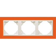 Рамка потрійна ANIMATO   оранжевий / металік крижаний, 90930 TJG