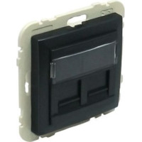 Розетка комп. подвійна LOGUS RJ45 5e чорний матовий	 21975 TPM