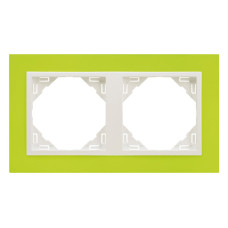 Рамка подвійна ANIMATO зелений / металік крижаний, 90920 TDG