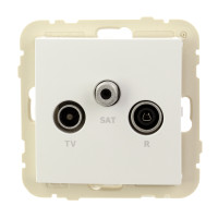 Розетка телевізійна кінцева LOGUS R TV-SAT білий 	21543 TBR