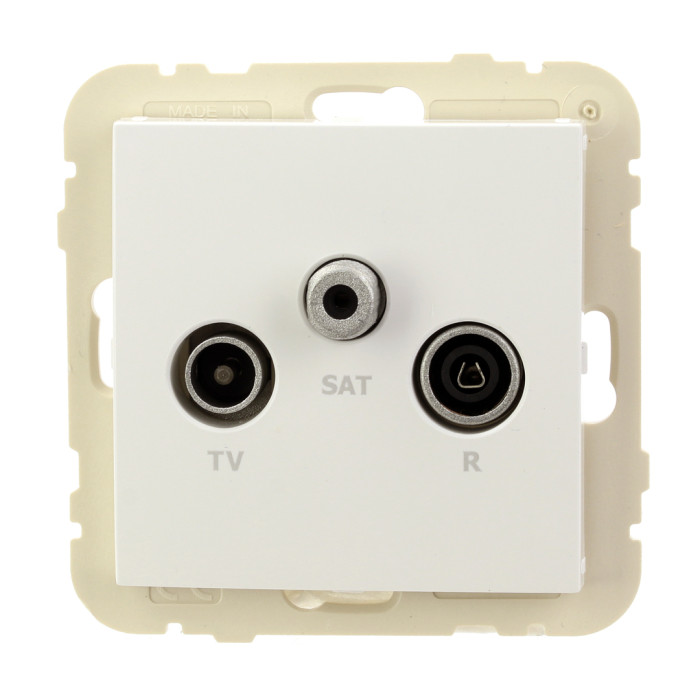 Розетка телевізійна кінцева LOGUS R TV-SAT білий 	21543 TBR