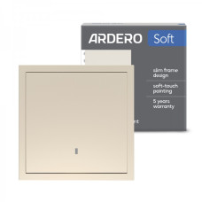 Вимикач 1-клавішний Ardero EV111L-C Soft 10А з підсвіткою шампань