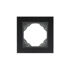 Рамка одинарна універсальна LOGUS Граніт з пласт. вставкою графіт, 90910 TGS