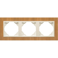 Рамка потрійна універсальна LOGUS Вишня з пласт. вставкою перламутр, 90930 TJP