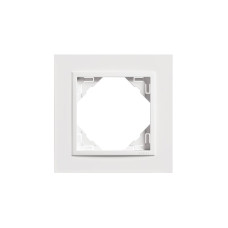 Рамка одинарна ANIMATO білосніжна, 90910 TBB