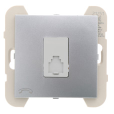 Розетка телефонна LOGUS RJ11 металік алюмінієвий	 21251 TAL