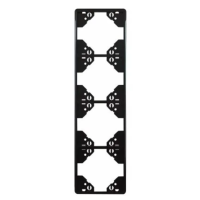 Рамка 4-на вертикальна Efapel Apolo чорний матовий 	50942 TPM