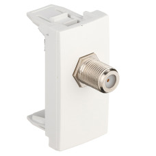 Розетка телевізійна базова EFAPEL QUADRO 1 MOD тип F, білий глянцевий, 45979 SBR