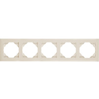 Рамка 5-кратна універсальна LOGUS слонова кістка, 90950 TMF