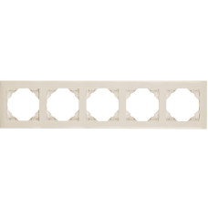 Рамка 5-кратна універсальна LOGUS слонова кістка, 90950 TMF