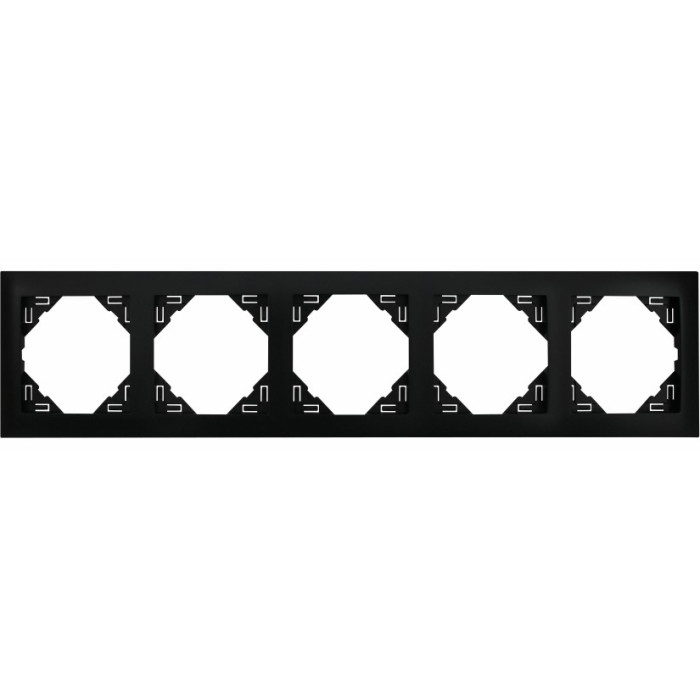 Рамка 5-кратна універсальна LOGUS чорний матовий, 90950 TPM