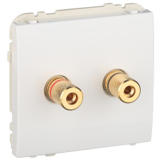 Розетка аудіо Efapel Apolo стерео білий глянцевий 50220 TBR