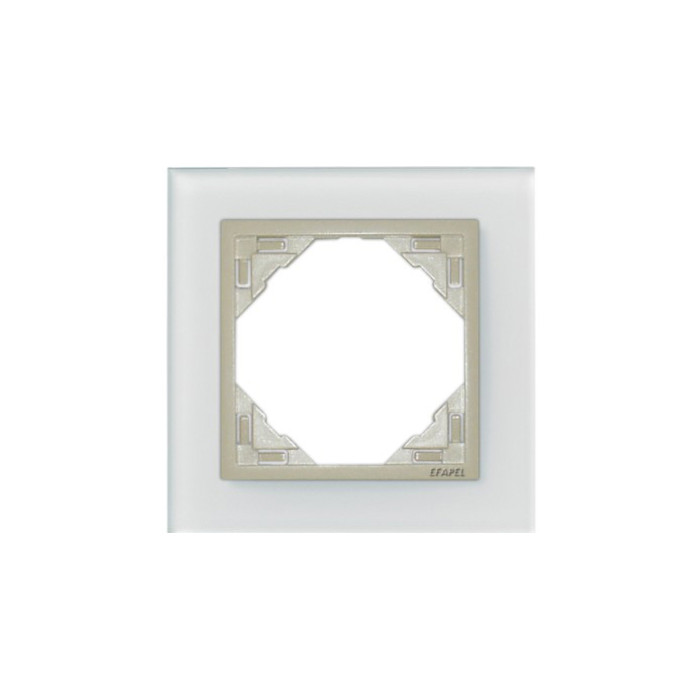 Рамка одинарна універсальна LOGUS Склокераміка з пласт. вставкою перламутр, 90910 TCP