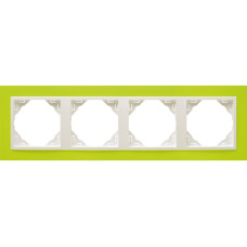 Рамка 4-кратна ANIMATO зелений / металік крижаний, 90940 TDG