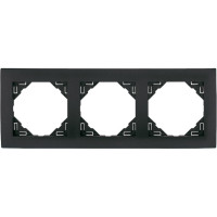 Рамка потрійна універсальна LOGUS металік графіт, 90930 TIS