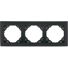 Рамка потрійна універсальна LOGUS металік графіт, 90930 TIS