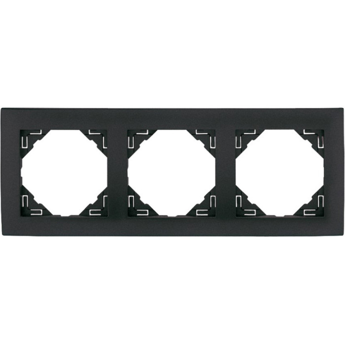 Рамка потрійна універсальна LOGUS металік графіт, 90930 TIS