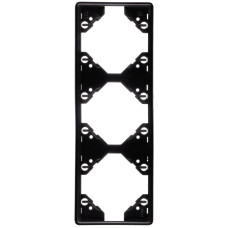 Рамка 3-на вертикальна Efapel Apolo чорний матовий 	50932 TPM