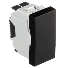 Вимикач одноклавішний прохідний EFAPEL QUADRO 1 MOD 10АХ, 250V, чорний матовий, 45070 SPM