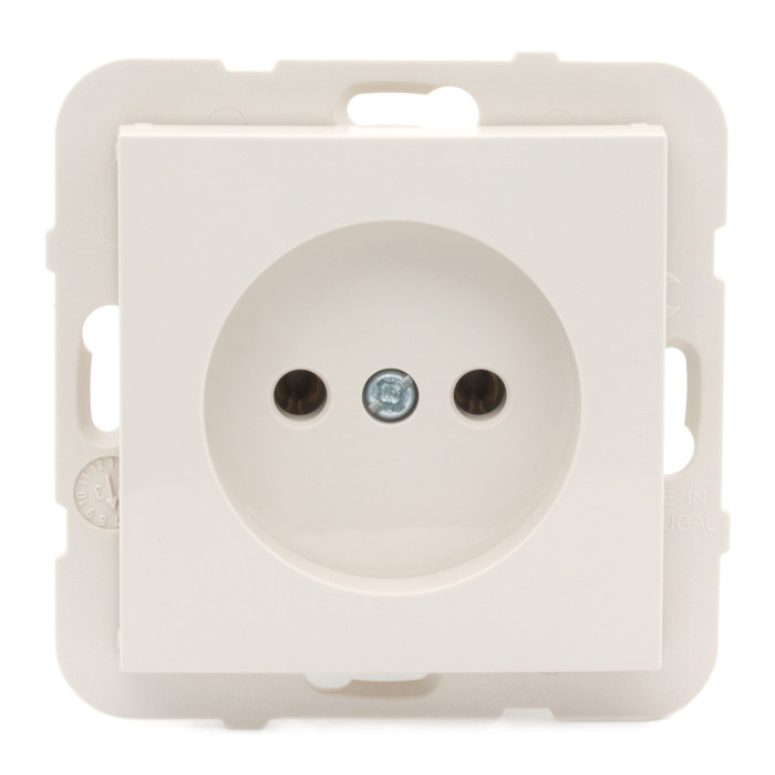Розетка одинарна без з/к LOGUS 16А, 250V, слонова кістка	 21121 TMF