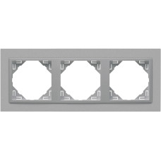 Рамка потрійна ANIMATO   метал алюміній / металік алюмінієвий, 90930 TAA