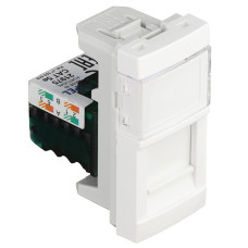 Розетка комп'ютерна EFAPEL QUADRO 1 MOD RJ45, cat.5e, білий глянцевий, 45975 SBR