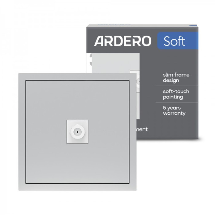 Розетка телевізійна Ardero ER141TV-S Soft срібна