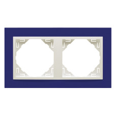 Рамка подвійна ANIMATO  синій / металік крижаний, 90920 TZG