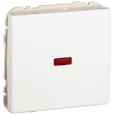Вимикач 1кл. Efapel Apolo 10АХ, 250V з підсвіткою, білий глянцевий 50012 TBR