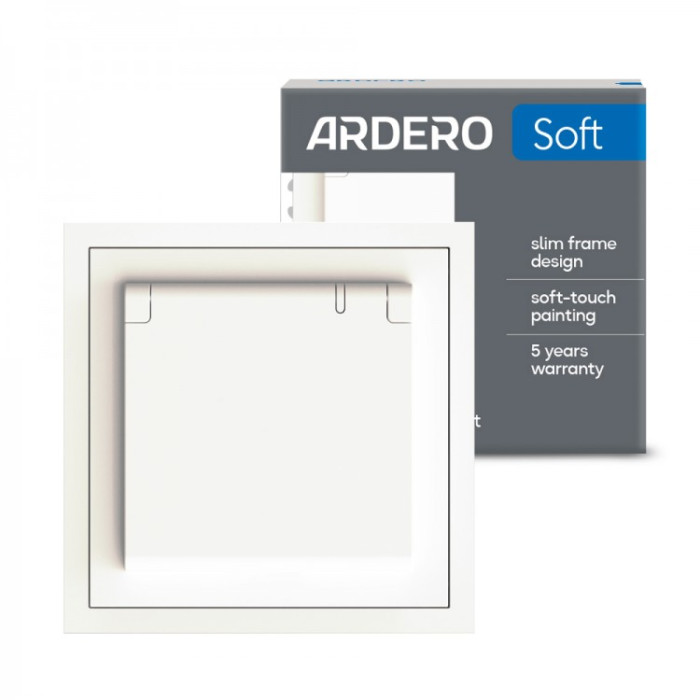 Розетка Ardero ER131-W Soft 16А із заземленням кришкою та шторками біла