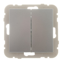Вимикач 2кл. сходового LOGUS 10АХ, 250V металік алюмінієвий	 21101 TAL