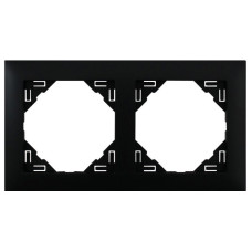 Рамка подвійна універсальна LOGUS чорний матовий, 90920 TPM