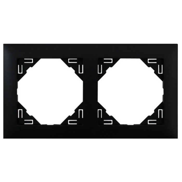 Рамка подвійна універсальна LOGUS чорний матовий, 90920 TPM