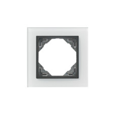 Рамка одинарна універсальна LOGUS Склокераміка з пласт. вставкою графіт, 90910 TCS