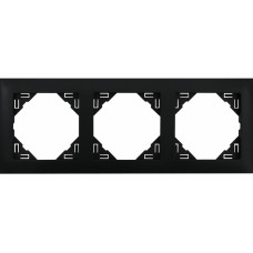 Рамка потрійна універсальна LOGUS чорний матовий, 90930 TPM