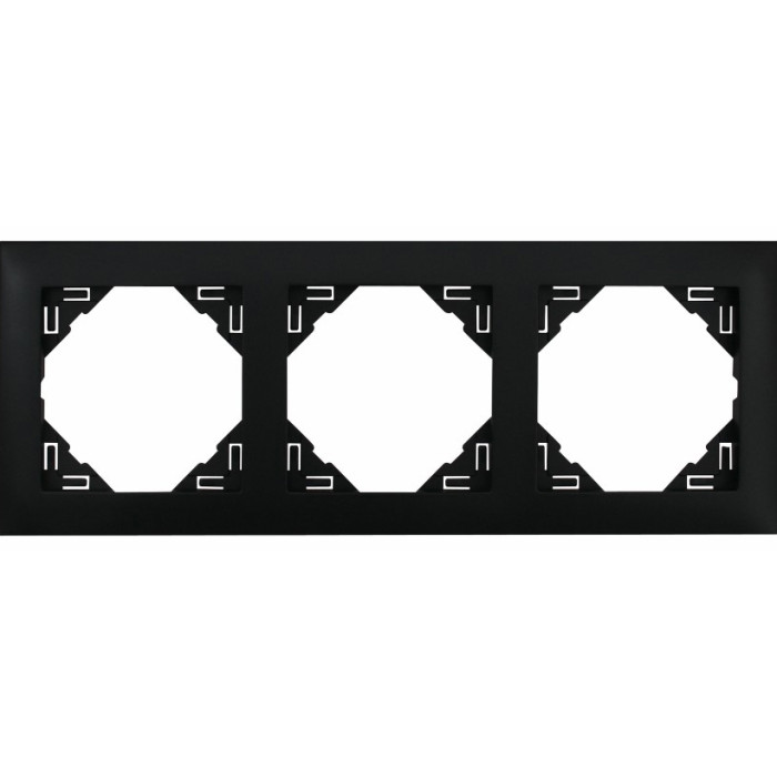 Рамка потрійна універсальна LOGUS чорний матовий, 90930 TPM